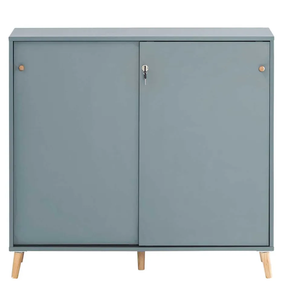 Wohnen Schiebetüren Büroschrank in Petrol - Baiamare