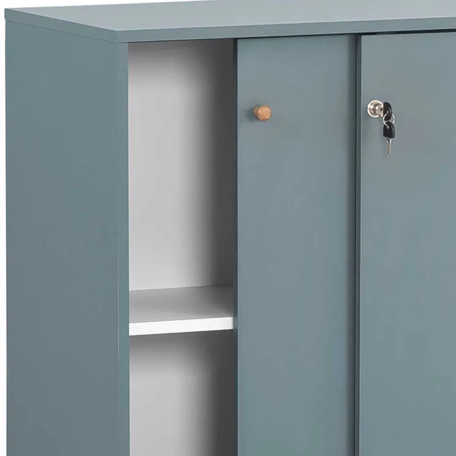 Wohnen Schiebetüren Büroschrank in Petrol - Baiamare