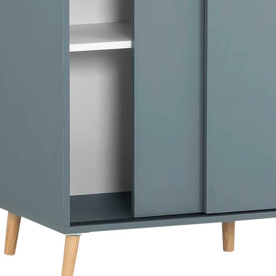 Wohnen Schiebetüren Büroschrank in Petrol - Baiamare