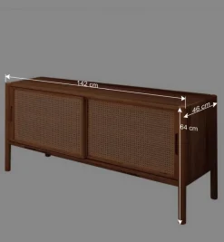 Wohnen Schiebetüren Lowboard aus Wildbuche - Indrya