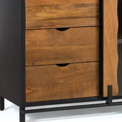 Wohnen Schiebetüren Sideboard mit Riffelglas - Aglia