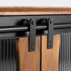 Wohnen Schiebetüren Sideboard mit Riffelglas - Aglia