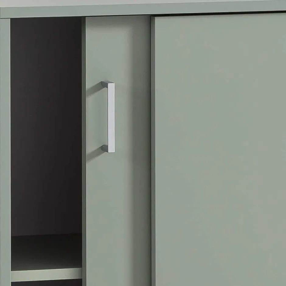 Schiebetüren-Aktenschrank in Graugrün - Espresso^Wohnen Clearance