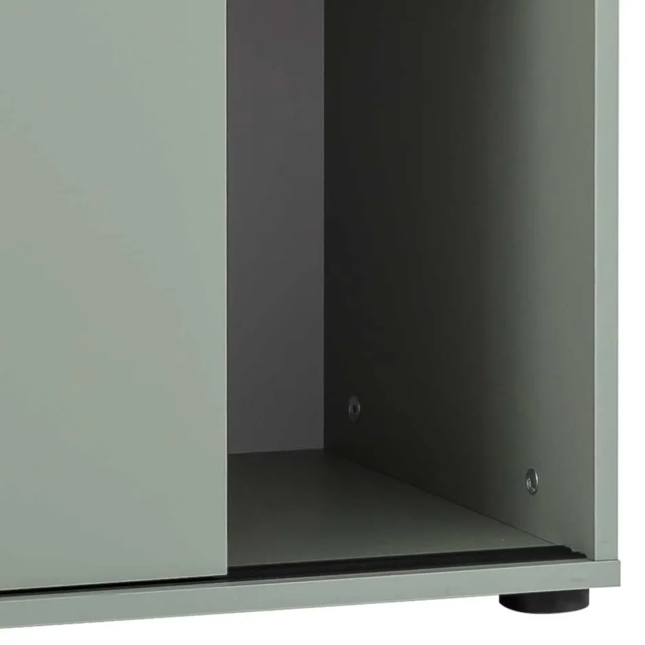 Schiebetüren-Aktenschrank in Graugrün - Espresso^Wohnen Clearance