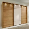 Wohnen Schiebetüren-Kleiderschrank in Beige Glas - Nikoba