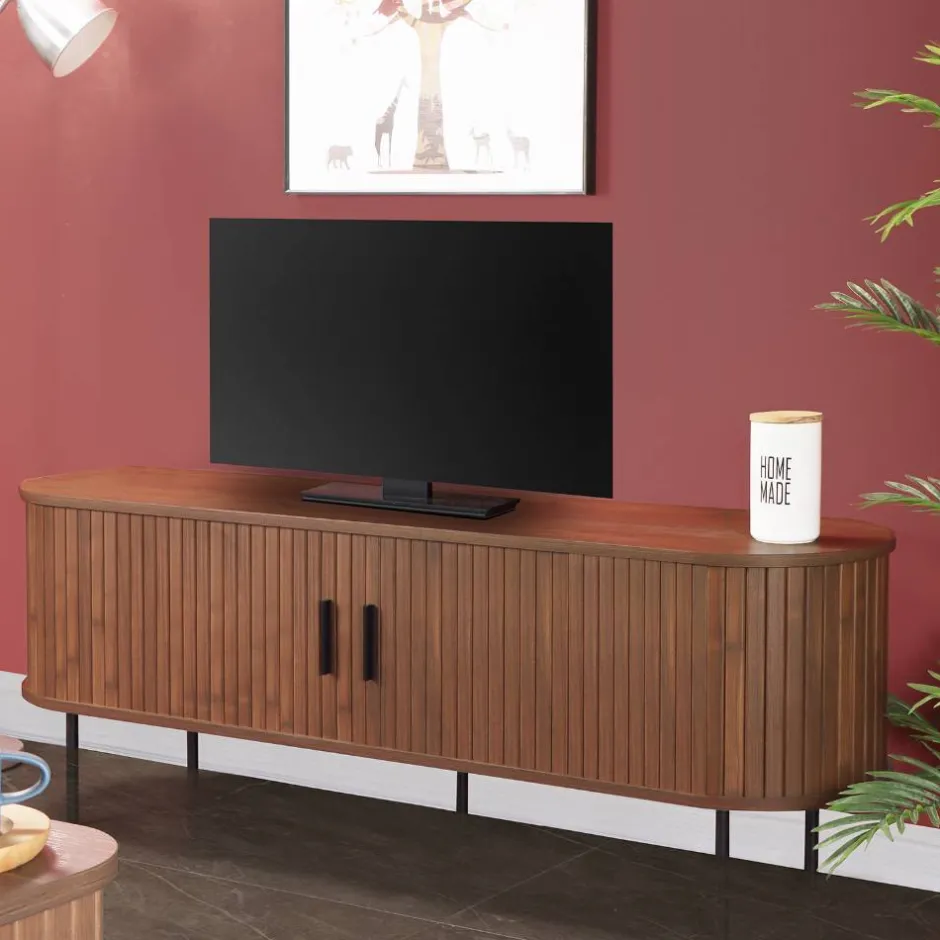 Schiebetüren-Lowboard für TV im Scandi Chic - Arura^Wohnen Hot