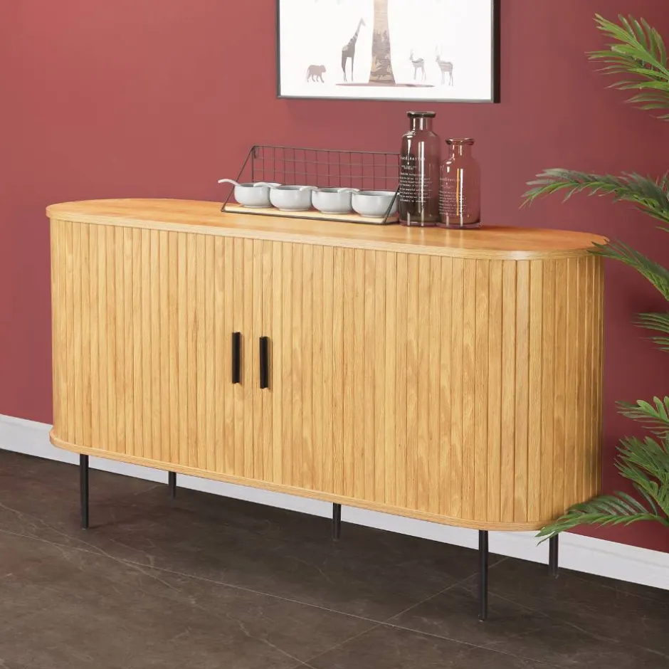 Wohnen Schiebetüren-Sideboard in ovalem Design - Barnetta