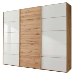 Wohnen Schiebetürschrank in Weiß Glas - Crucav