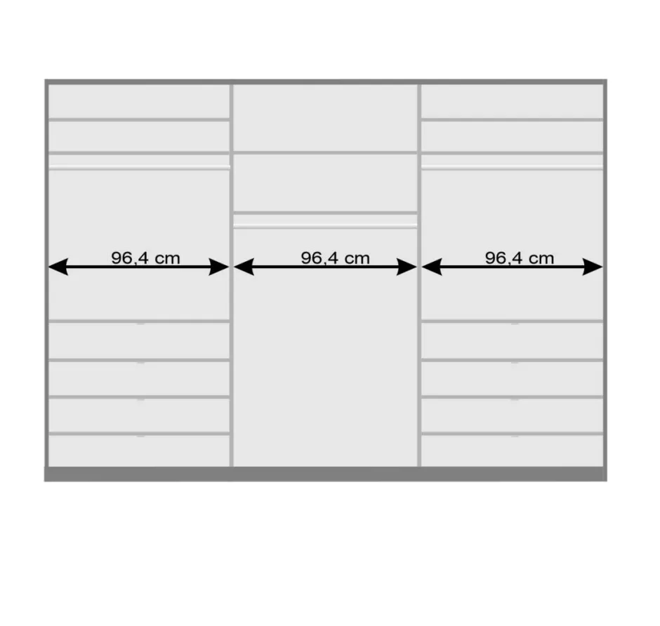 Wohnen Schlafbereich Kleiderschrank mit acht Schubkästen - Dolienca