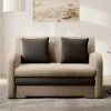 Schlafcouch in Beige und Dunkelbraun - Calming^Wohnen