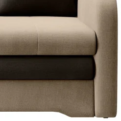 Schlafcouch in Beige und Dunkelbraun - Calming^Wohnen