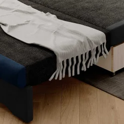 Wohnen Schlafcouch in Dunkelgrau und Dunkelblau - Cartoon