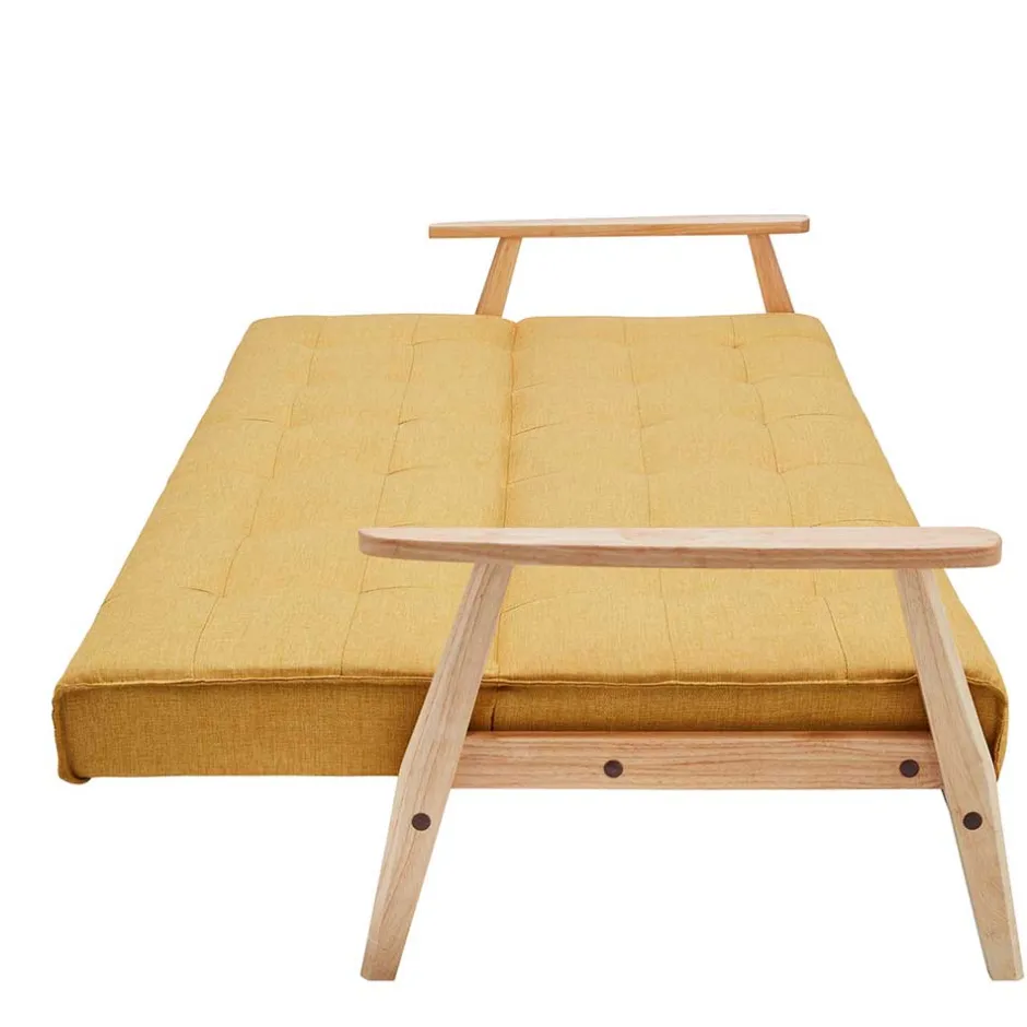 Wohnen Schlafcouch in Gelb & Eukalyptus Natur - Emkola