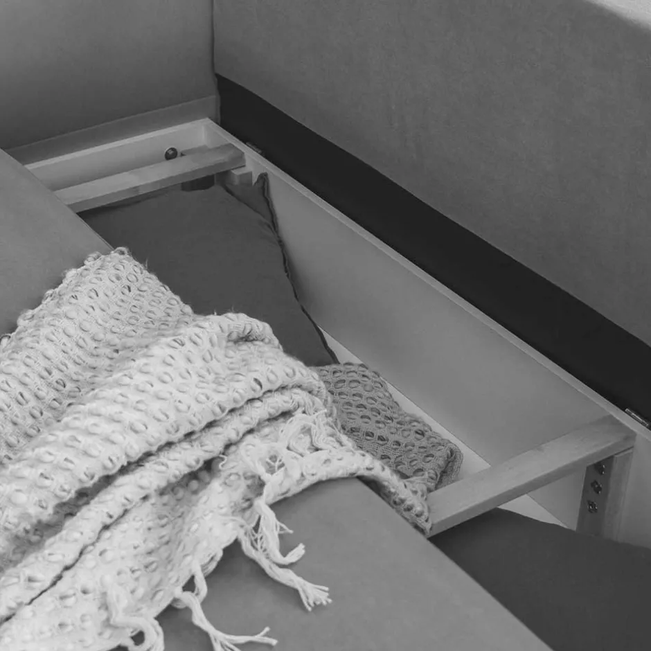 Wohnen Schlafcouch in Hellrosa meliert - Udiessa