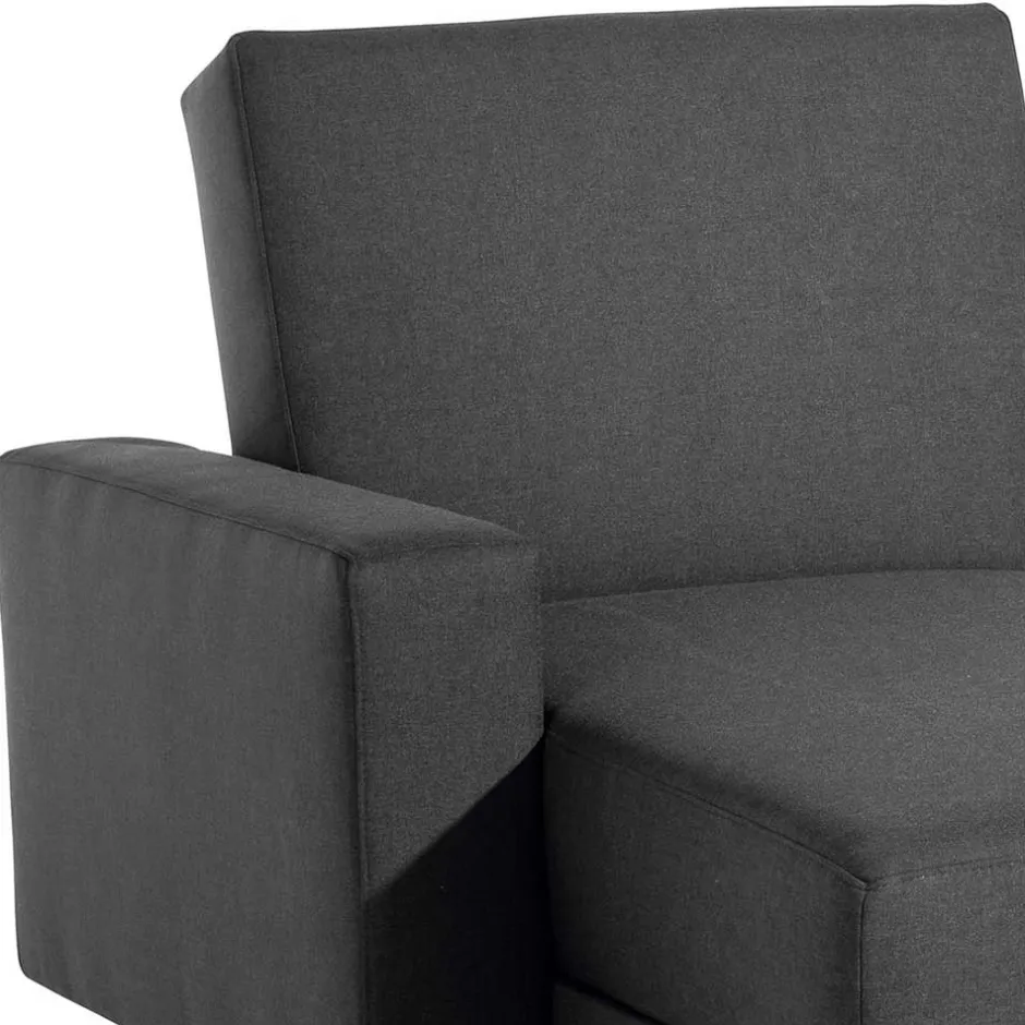Schlaf-Ecksofa & Hocker in Dunkelgrau - Speccia (zweiteilig)^Wohnen Discount