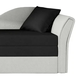 Wohnen Schlaffunktion Recamiere in Offwhite und Schwarz - Asbrov