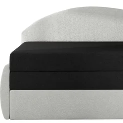 Wohnen Schlaffunktion Recamiere in Offwhite und Schwarz - Asbrov