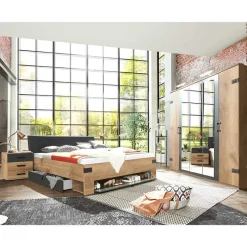 Wohnen Schlafraum Möbelset mit Stauraumbett - Enegal (vierteilig)