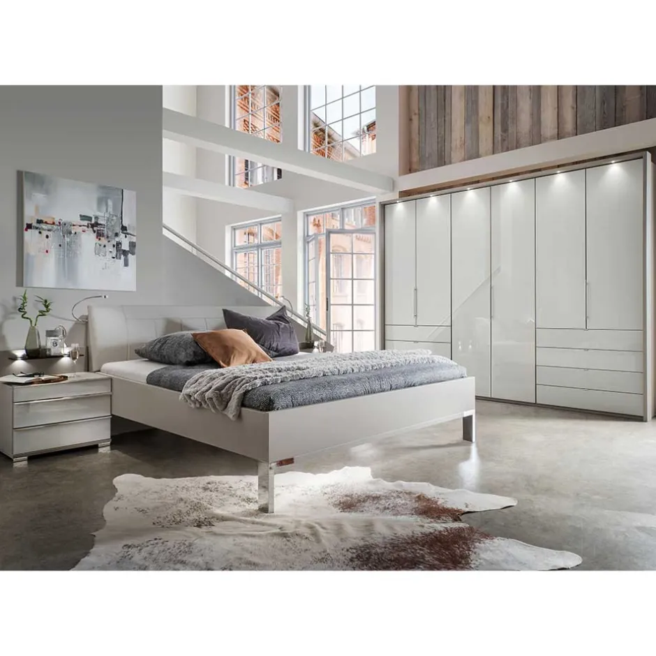 Schlafraum Set in Weiß & Grau - Tumiva (vierteilig)^Wohnen Sale