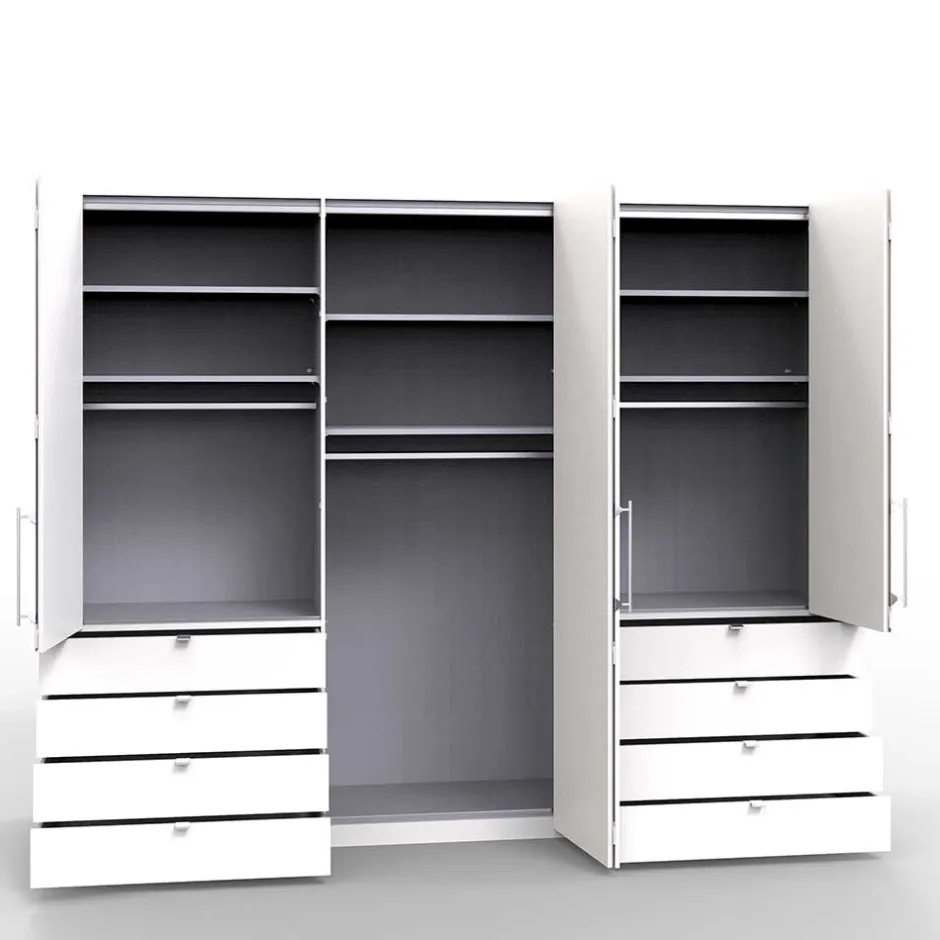 Schlafraum Set in Weiß & Grau - Tumiva (vierteilig)^Wohnen Sale