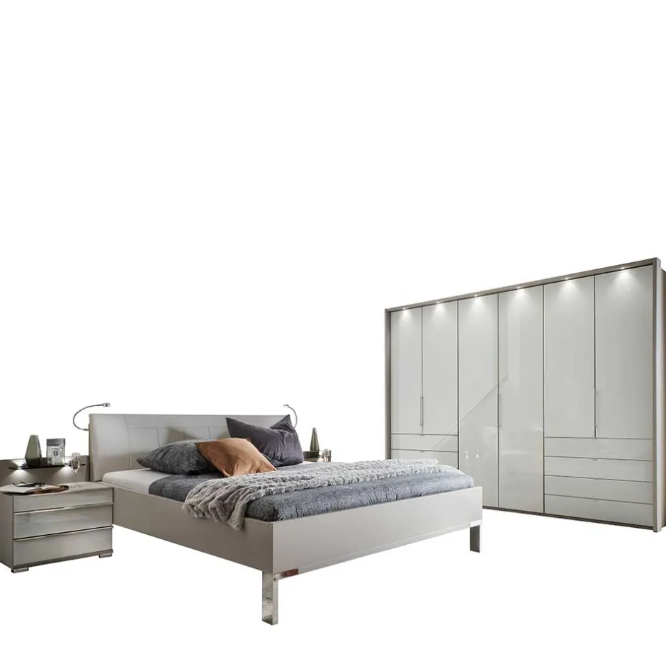 Schlafraum Set in Weiß & Grau - Tumiva (vierteilig)^Wohnen Sale