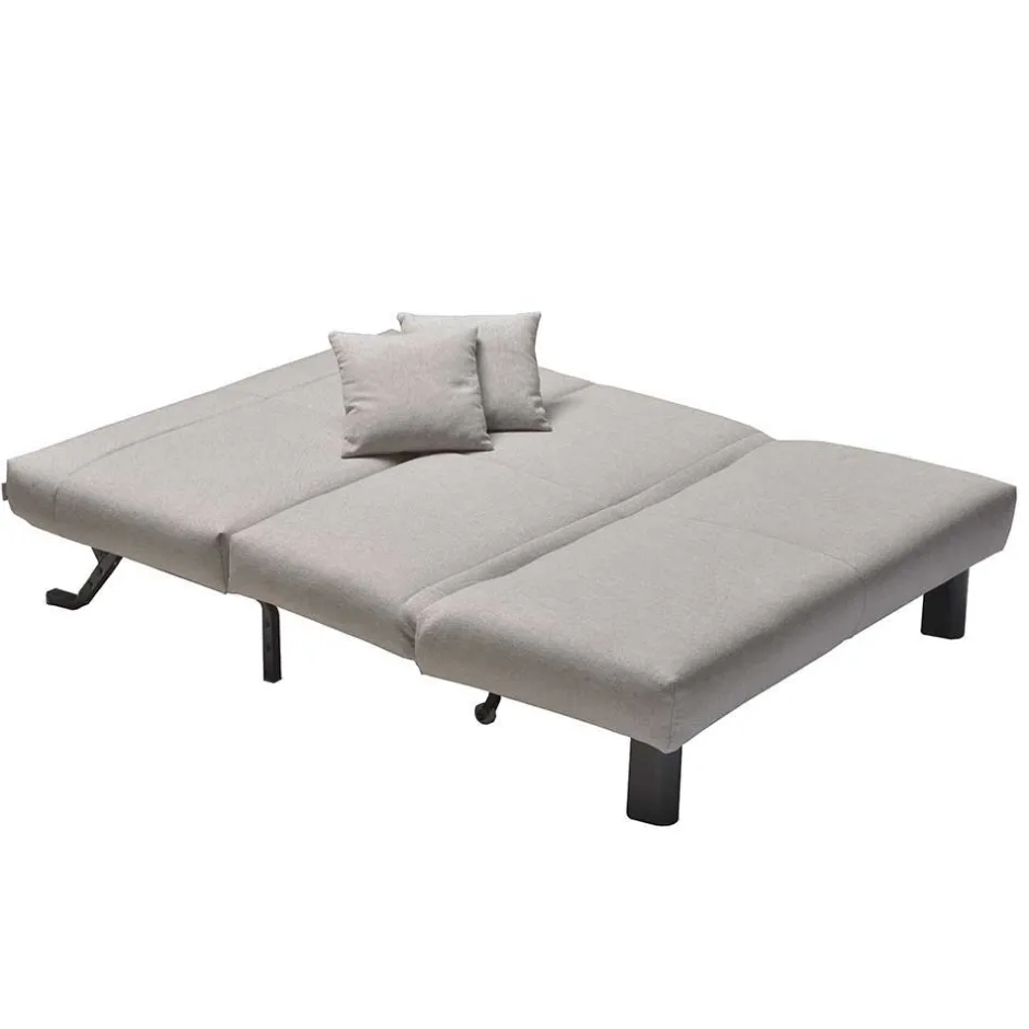 Schlafsofa als Einzelbett oder Doppelbett Tutran in Hellgrau Webstoff^Wohnen Outlet