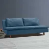 Wohnen Schlafsofa in Blau und Eiche - Jesticas