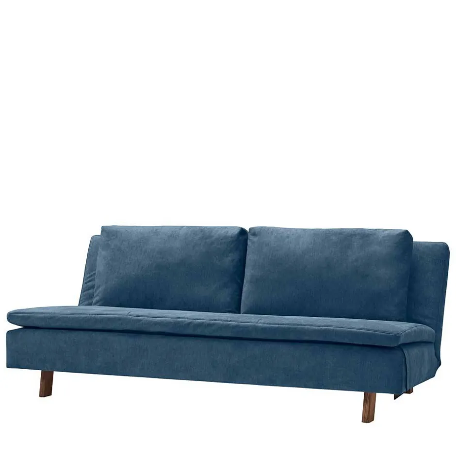 Wohnen Schlafsofa in Blau und Eiche - Jesticas