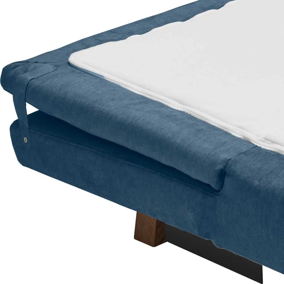 Wohnen Schlafsofa in Blau und Eiche - Jesticas