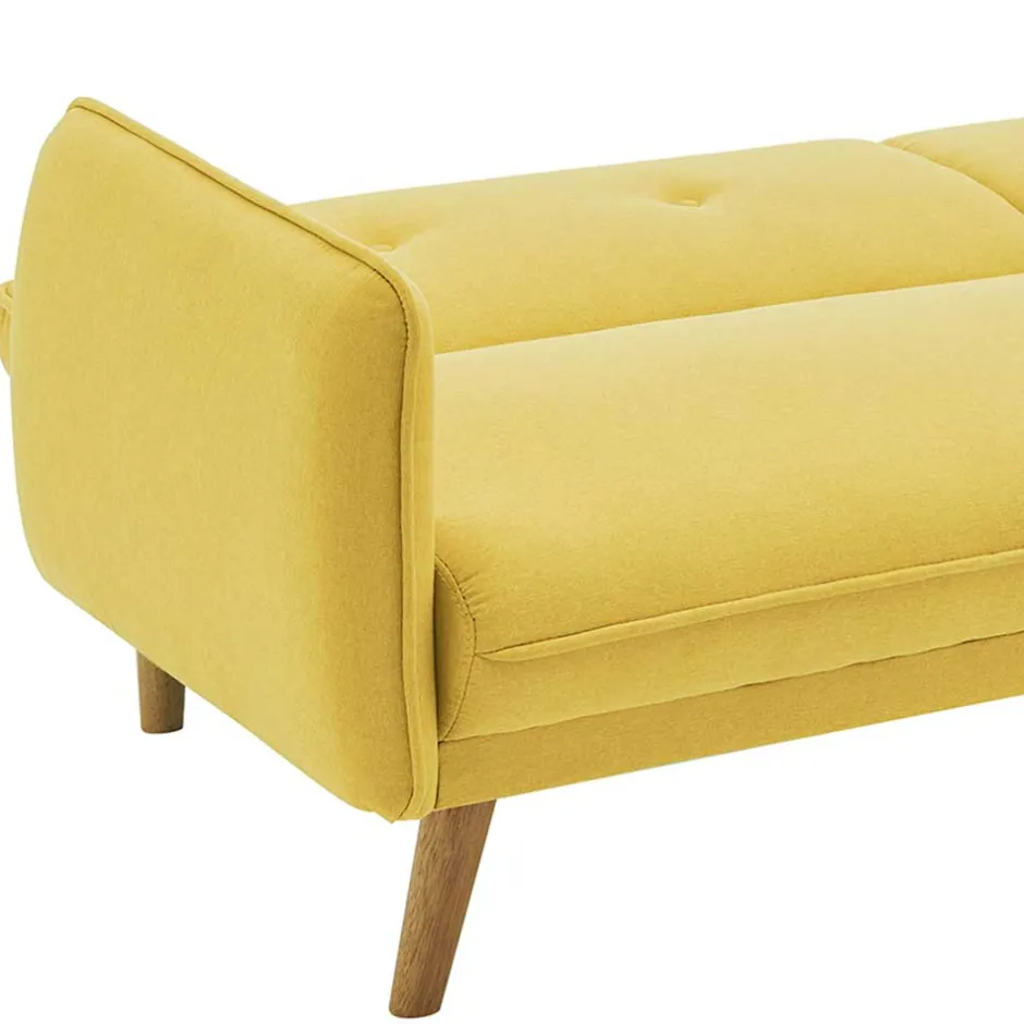 Schlafsofa in Gelb Strukturstoff - Puneca^Wohnen