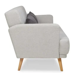 Wohnen Schlafsofa in Hellgrau und Kiefer - Posadas