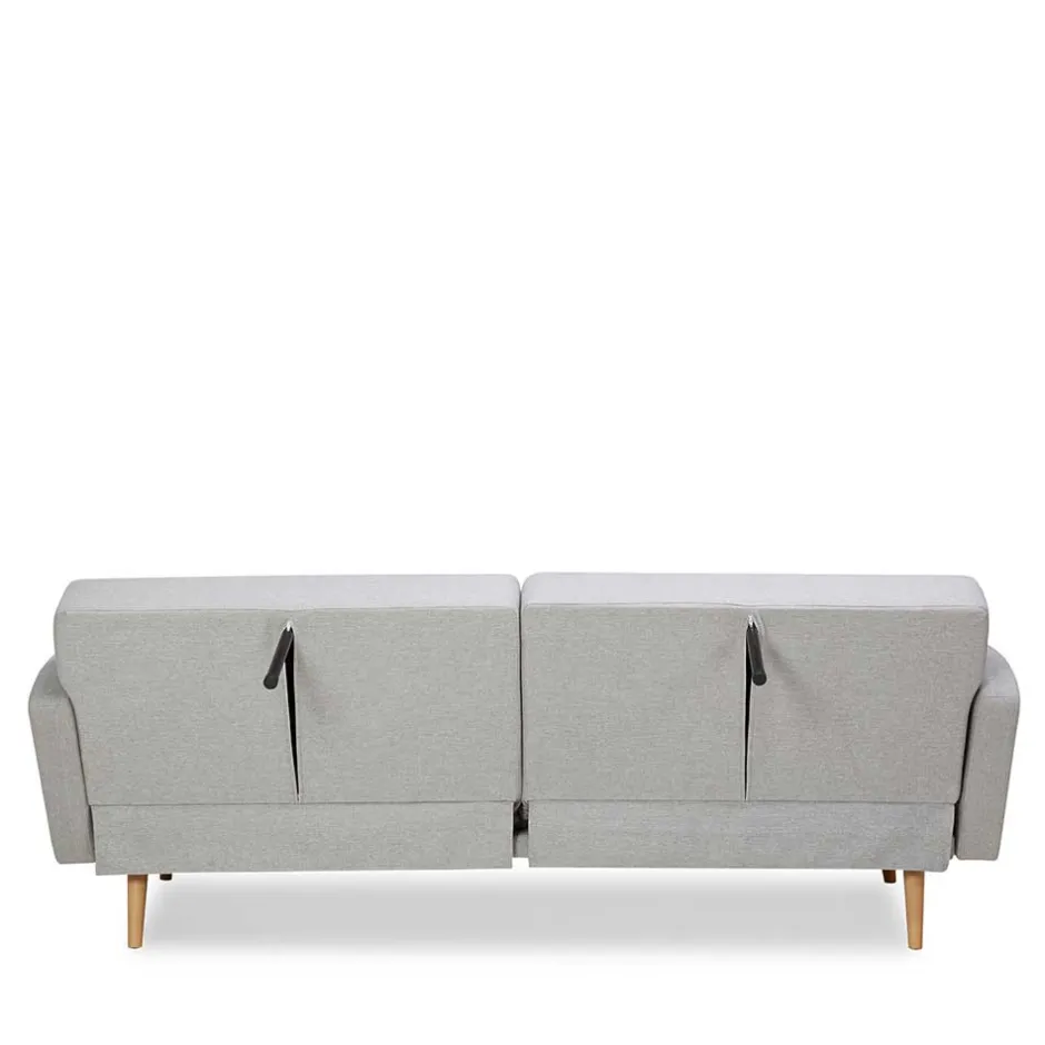 Wohnen Schlafsofa in Hellgrau und Kiefer - Posadas