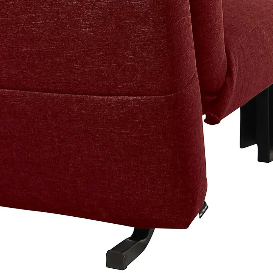Schlafsofa in Rot Stoffbezug - Surci^Wohnen Best