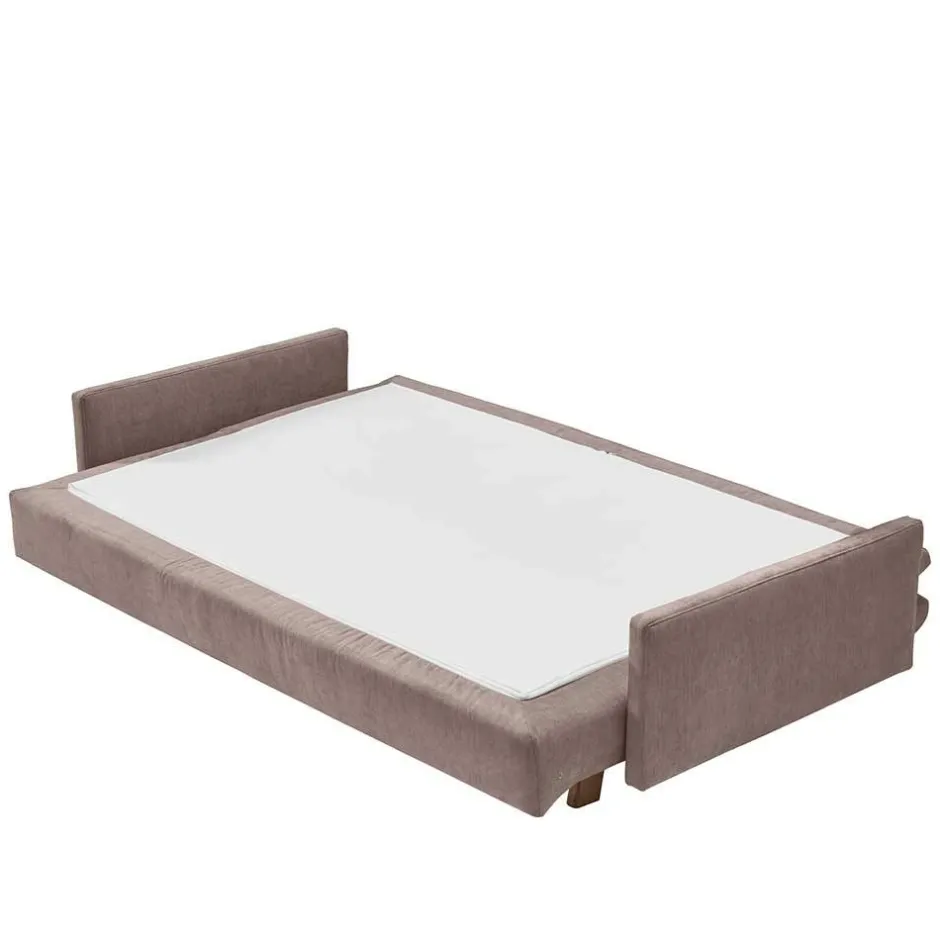 Schlafsofa in Schlammfarben mit Eiche - Anguro^Wohnen Hot