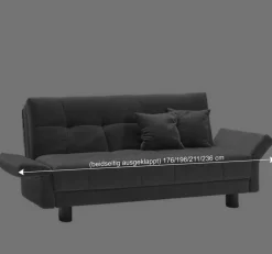 Schlafsofa mit abklappbaren Arnlehnen - Madley^Wohnen Hot