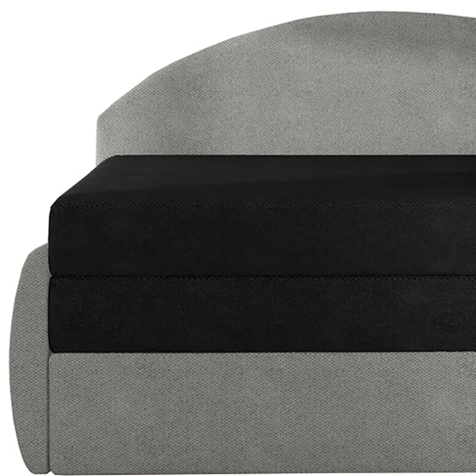 Schlafsofa Recamiere in Grau und Schwarzgrau - Sinkala^Wohnen Clearance