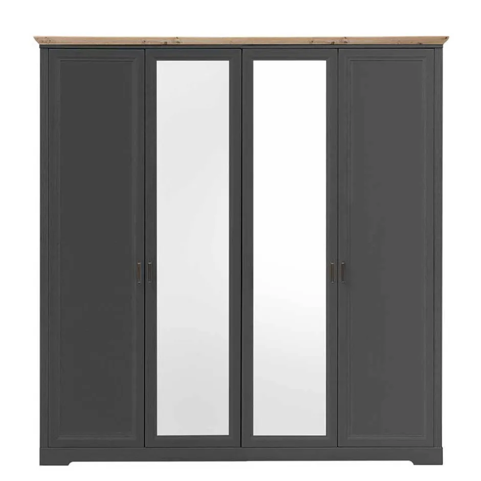 Schlafzimmer Bettanlage und Schrank Set - Zenuvra (vierteilig)^Wohnen Outlet