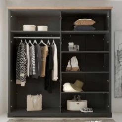 Schlafzimmer Bettanlage und Schrank Set - Zenuvra (vierteilig)^Wohnen Outlet