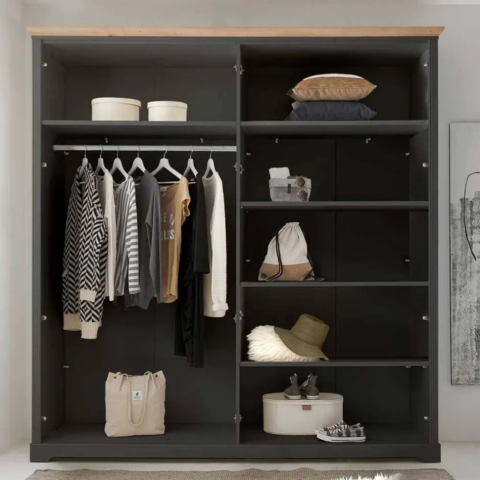 Schlafzimmer Bettanlage und Schrank Set - Zenuvra (vierteilig)^Wohnen Outlet