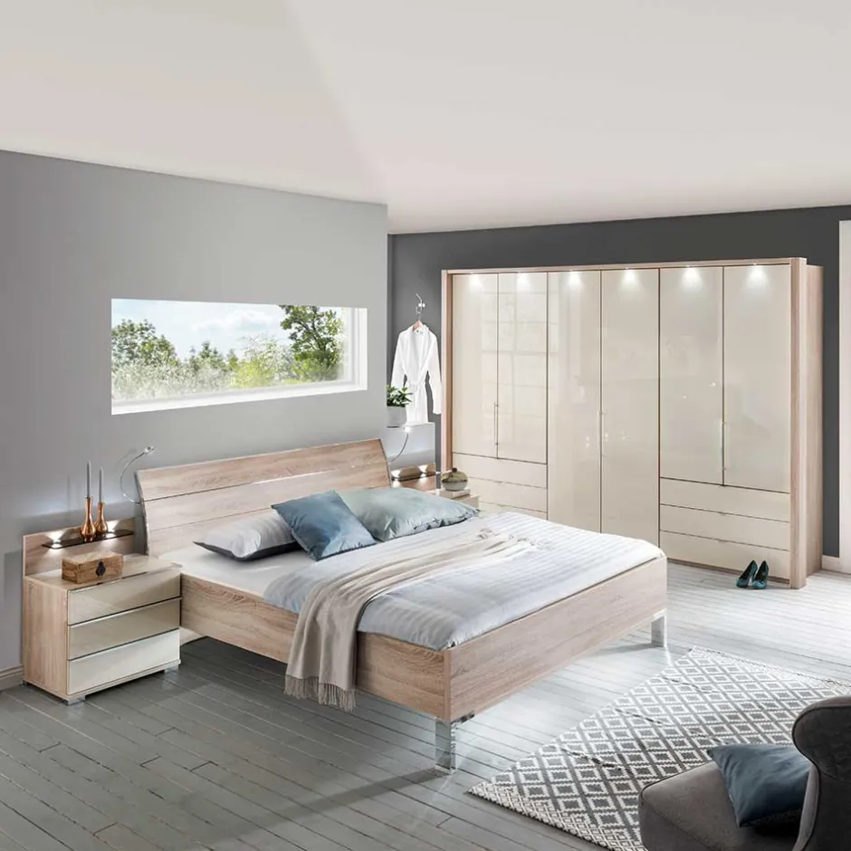 Wohnen Schlafzimmer Einrichtung als Set - Rativian (vierteilig)