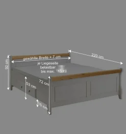 Wohnen Schlafzimmer Einrichtung Oradea im Landhausstil (vierteilig)