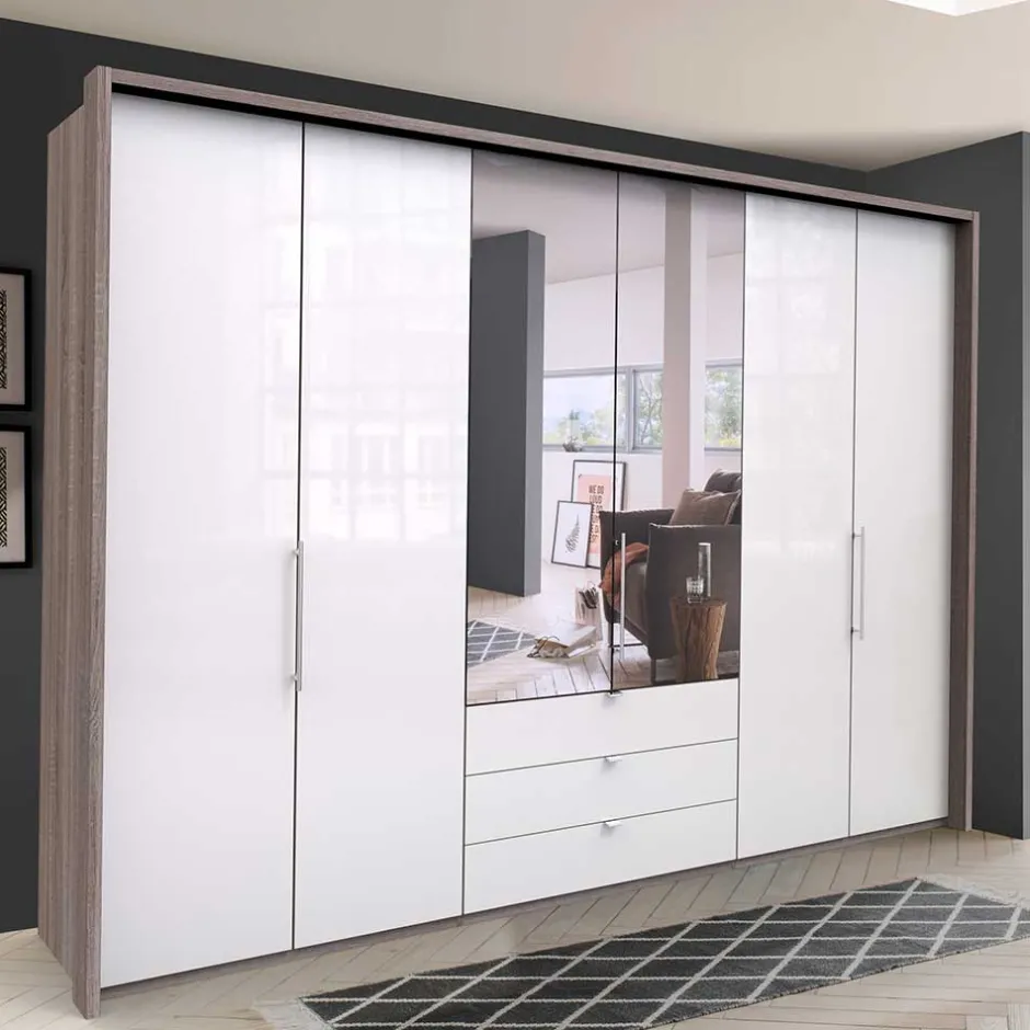 Schlafzimmer Falttüren-Schrank mit Spiegel - Empresian^Wohnen Clearance