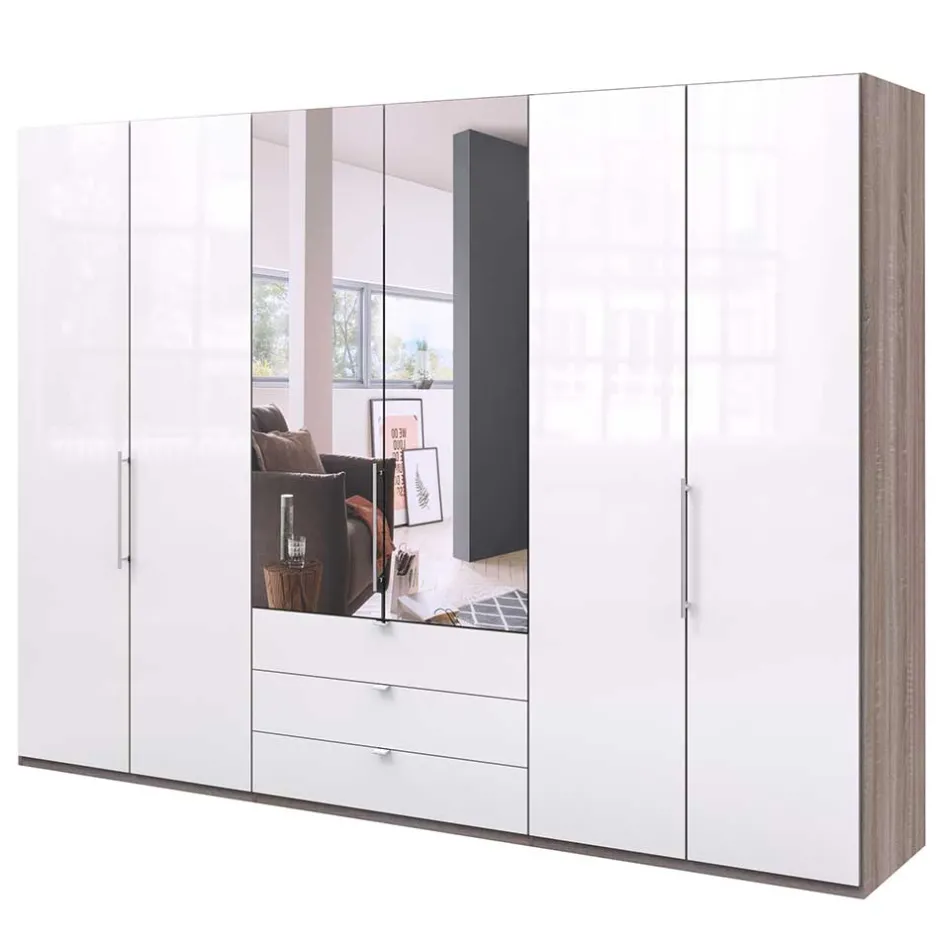 Schlafzimmer Falttüren-Schrank mit Spiegel - Empresian^Wohnen Clearance