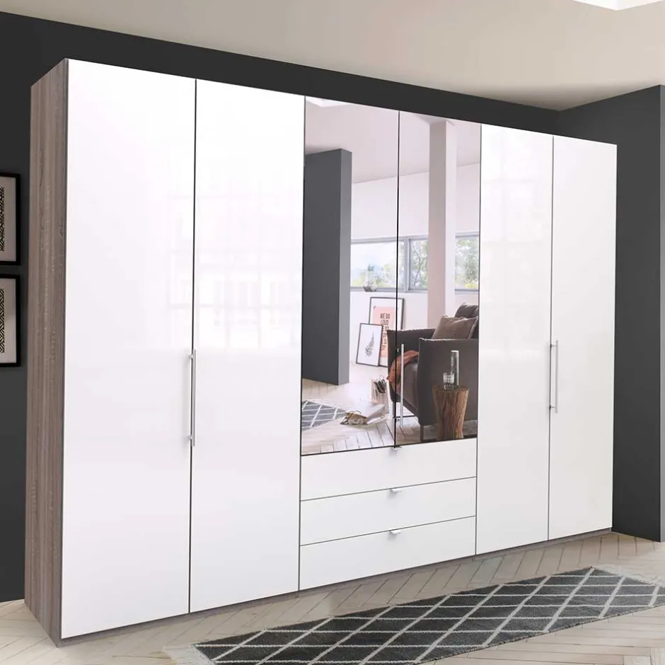 Schlafzimmer Falttüren-Schrank mit Spiegel - Empresian^Wohnen Clearance