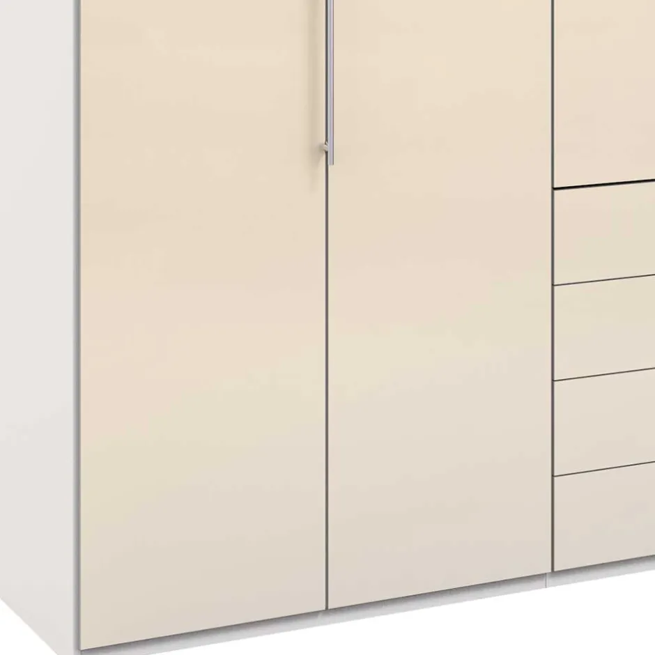 Schlafzimmer Falttürenschrank in Creme Weiß - Zidarie^Wohnen Clearance