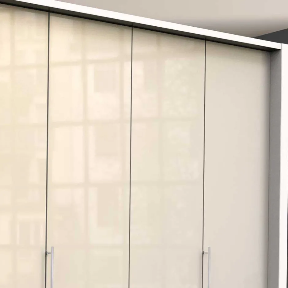 Schlafzimmer Falttürenschrank in Creme Weiß - Zidarie^Wohnen Clearance