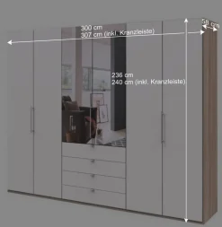 Schlafzimmer Gleittürenschrank mit Spiegel - Vaclyn^Wohnen Sale