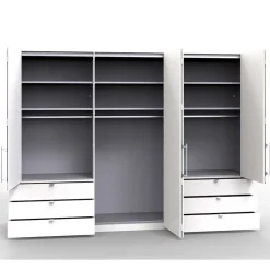 Schlafzimmer in Eiche Bianco & Weiß - Nuetran (vierteilig)^Wohnen New