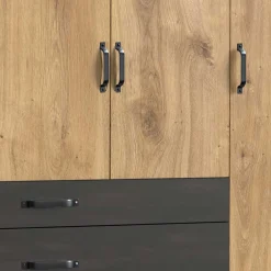 Schlafzimmer in Plankeneiche & Schwarzgrau - Bram (vierteilig)^Wohnen Best