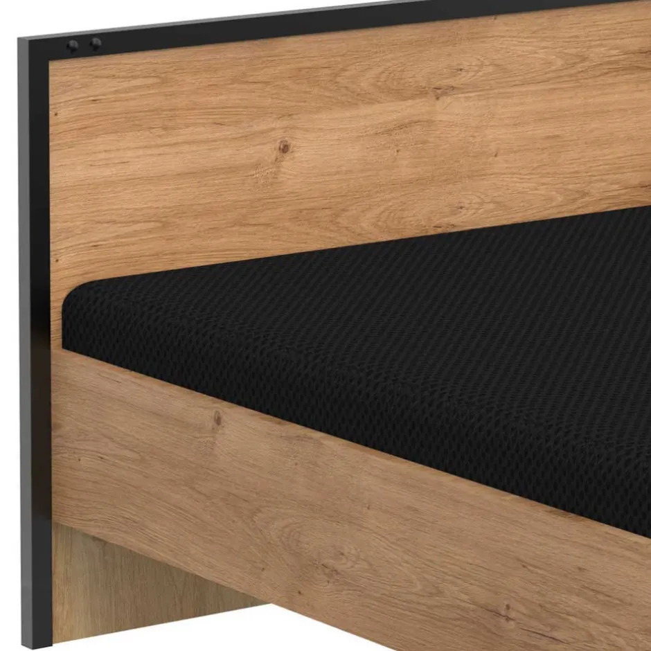 Schlafzimmer in Plankeneiche & Schwarzgrau - Bram (vierteilig)^Wohnen Best